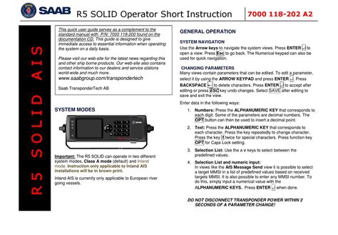 saab r5 manual